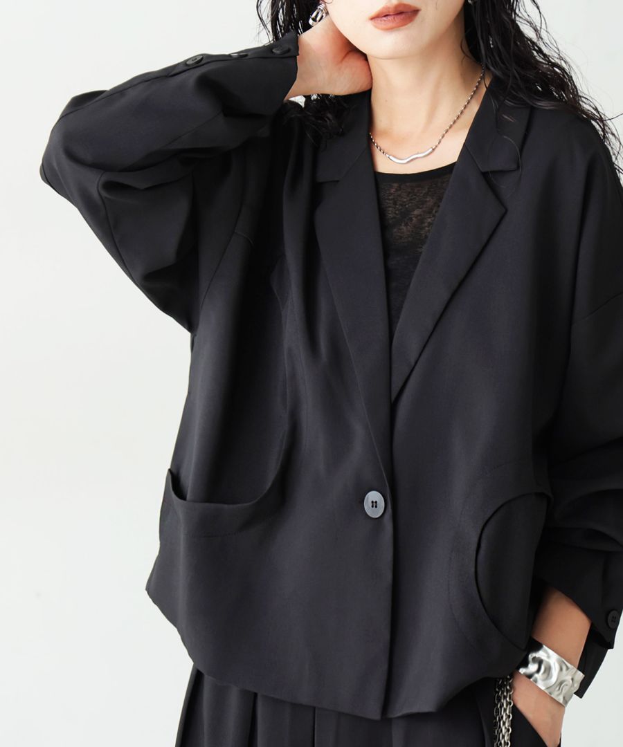 ジャケット レディース アウター サークル 切替え 送料無料・メール便