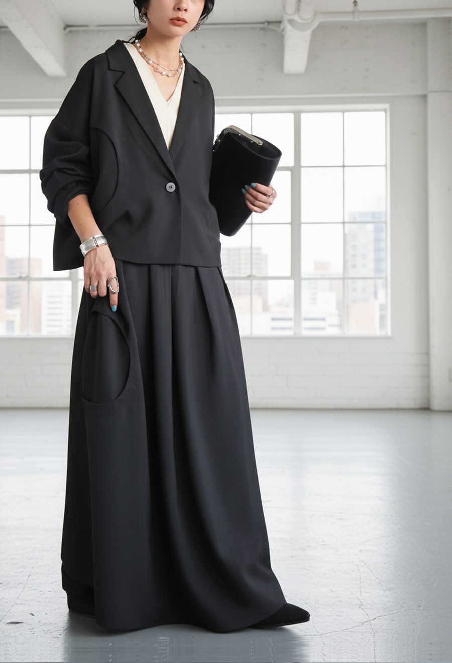 ジャケット レディース アウター サークル 切替え 送料無料・メール便