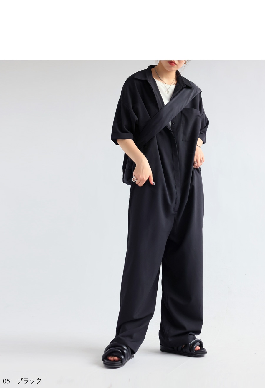 オールインワン レディース 半袖 ゆったり 上品 送料無料・再再販