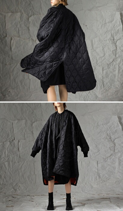 キルティング MA-1ポンチョ レディース アウター 送料無料・メール便