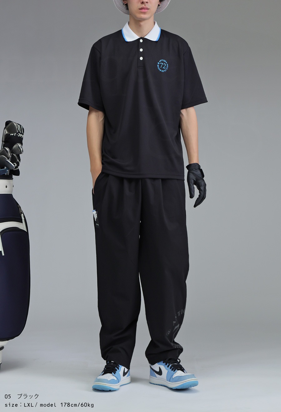 ぽぐ ANTIQUA GOLF×STCH ポロシャツ メンズ 送料無料・(80)メール便可