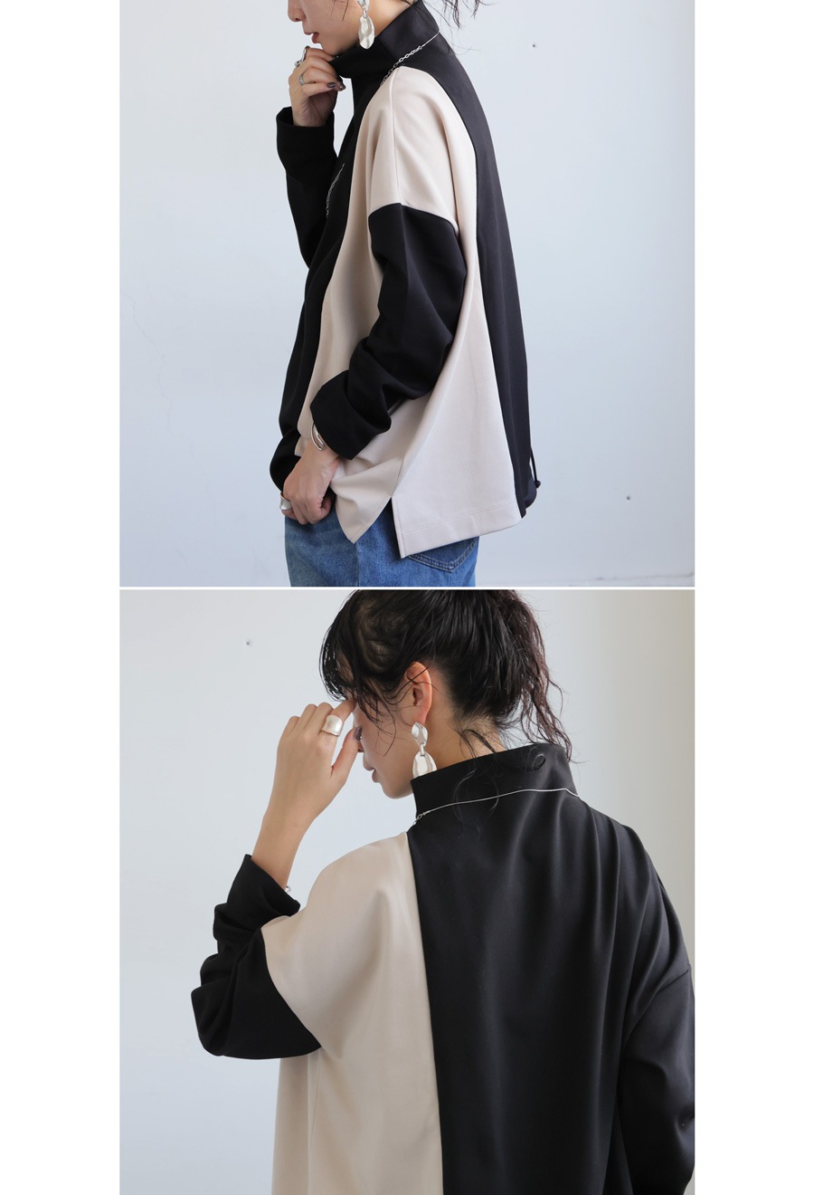 極稀セットアップ　ボトルネックベスト　パイピングハーフパンツ　アシメファスナー 極稀セットアップ ボトルネックベスト パイピングハーフパンツ