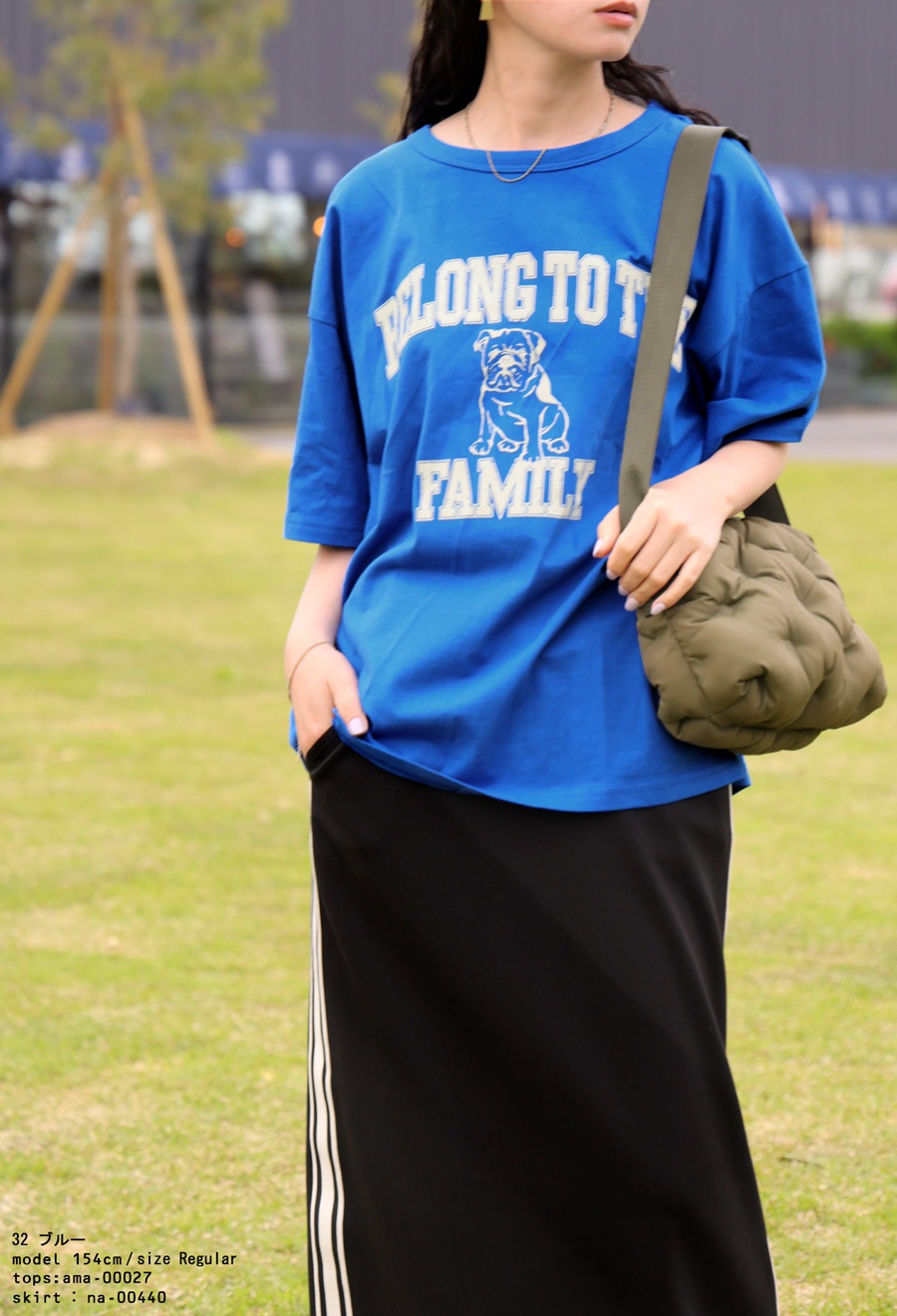 ロゴT Tシャツ レディース トップス 半袖 五分袖 綿100・再販。(100