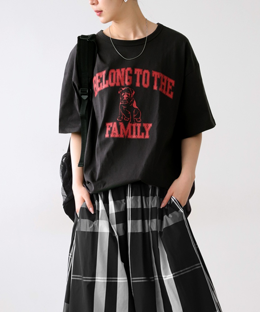 ロゴT Tシャツ レディース トップス 半袖 五分袖 綿100・再販