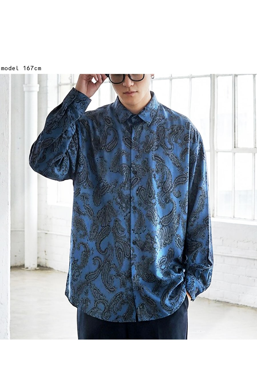 ペイズリー柄 シャツ メンズ 長袖 トップス 送料無料・再入荷 (80