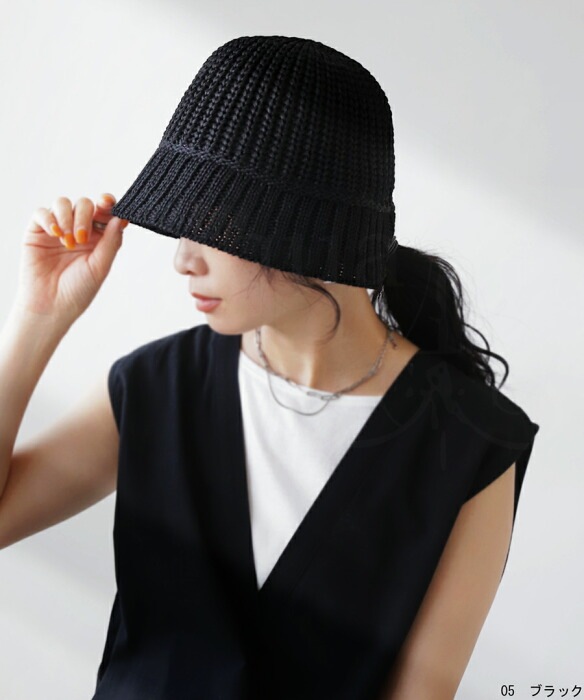 美品♬ブラック♬バケットハット 帽子 夏物 レディース バケットハット 帽子 レディース ハット UVカット 深め・再再販。(500