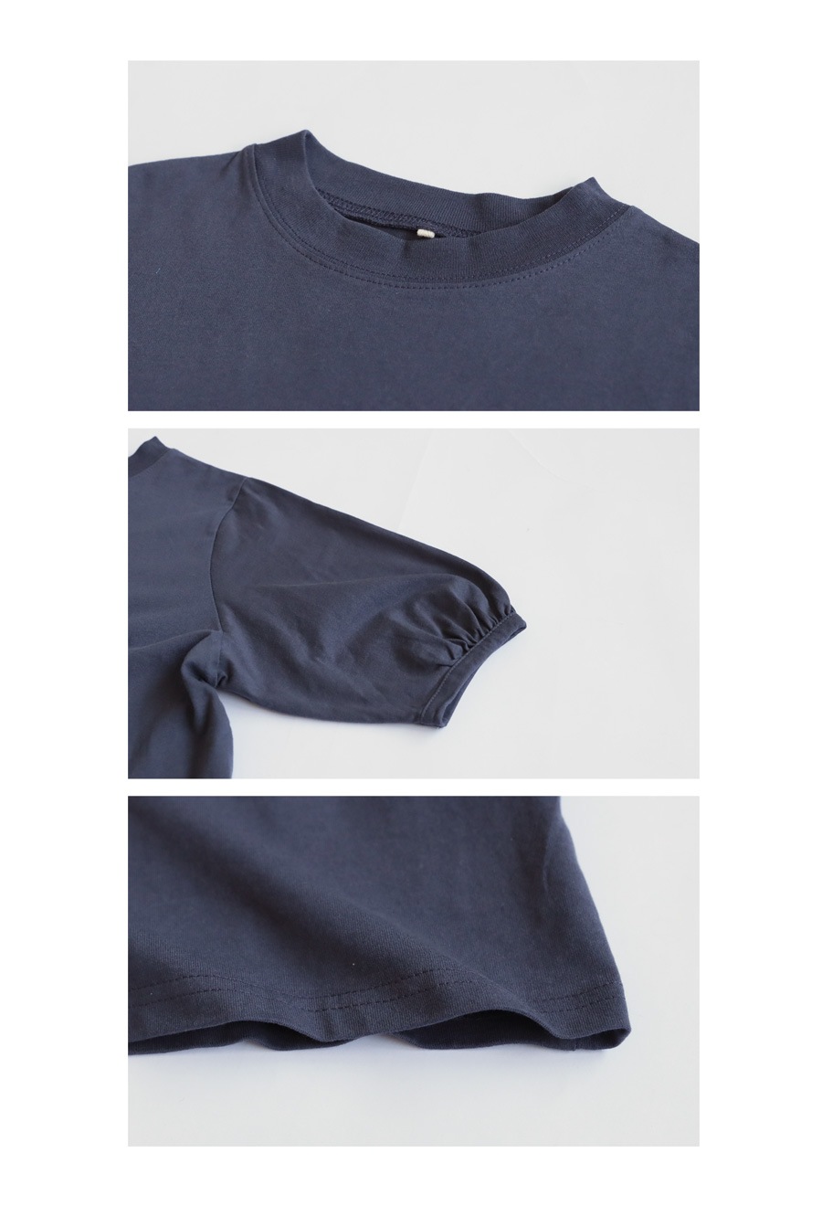 パフスリーブTシャツ レディース 五分袖 トップス・(80)メール便可
