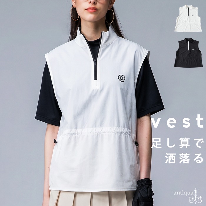 ANTIQUA GOLF×STCH ベスト レディース 送料無料 ・(50)メール便可