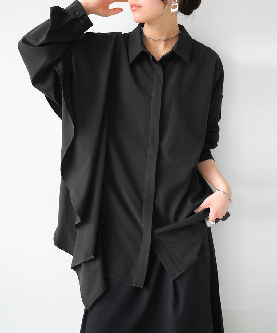 【送料込】フリル 半袖 アシンメトリー Uネック ワンピース 27_000000024012.jpg?1716429455