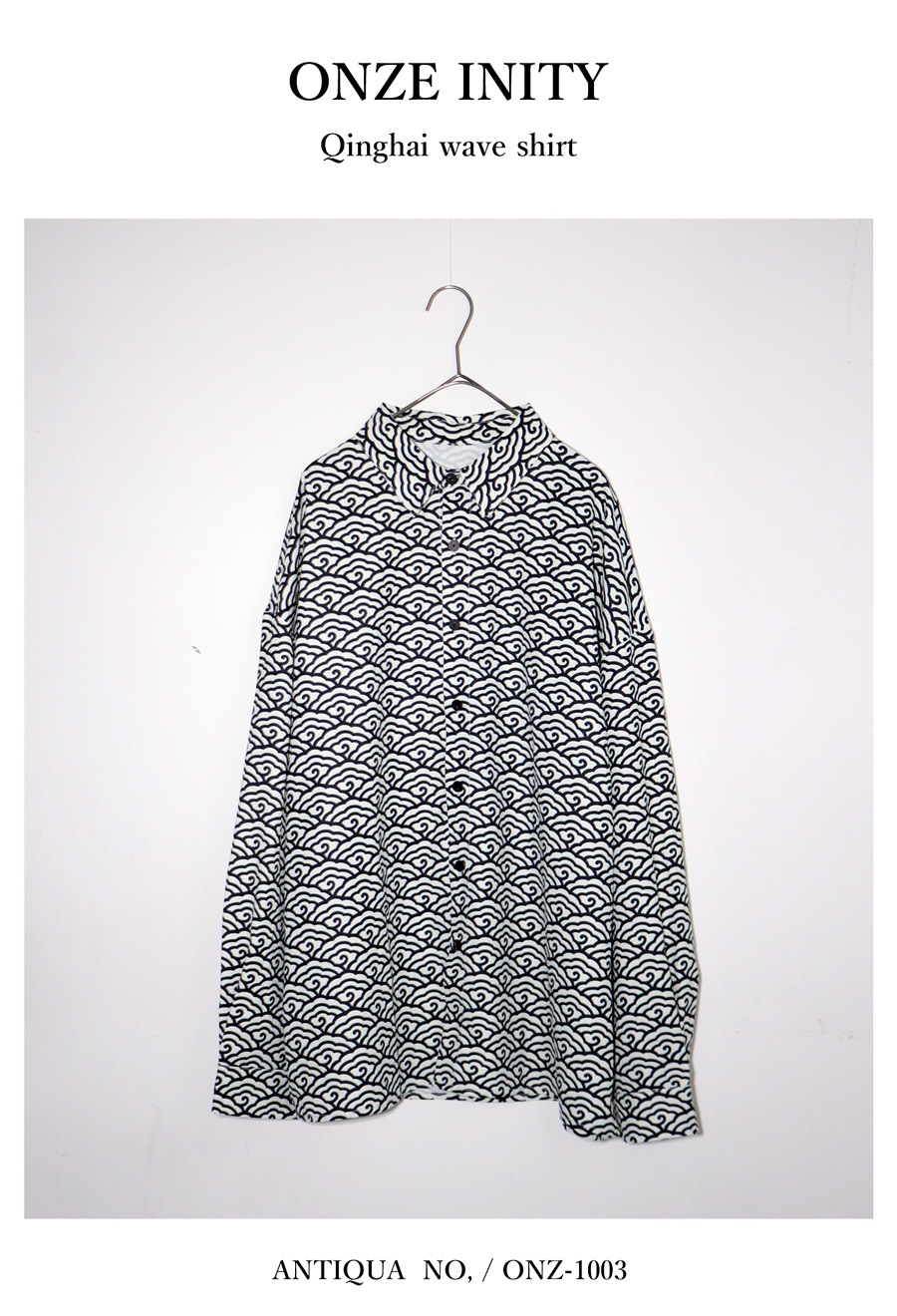 AD2024 24AW オムドゥ 総柄シャツ 黒 白 AD2024 24AW オムドゥ 総柄シャツ 黒 白 AD2024 24AW オムドゥ 総柄