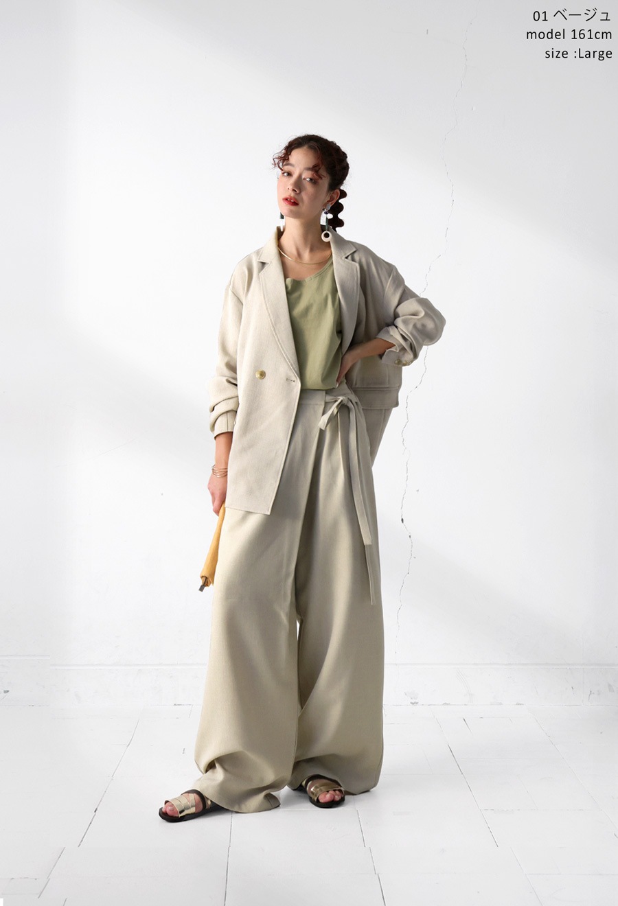 MUZE TURQUOISE LABEL - SWITCHING TRACK PANTS(KHAKI)ミューズ