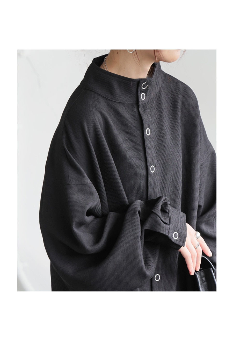 スタンドカラー シャツ レディース トップス 長袖 送料無料・再入荷