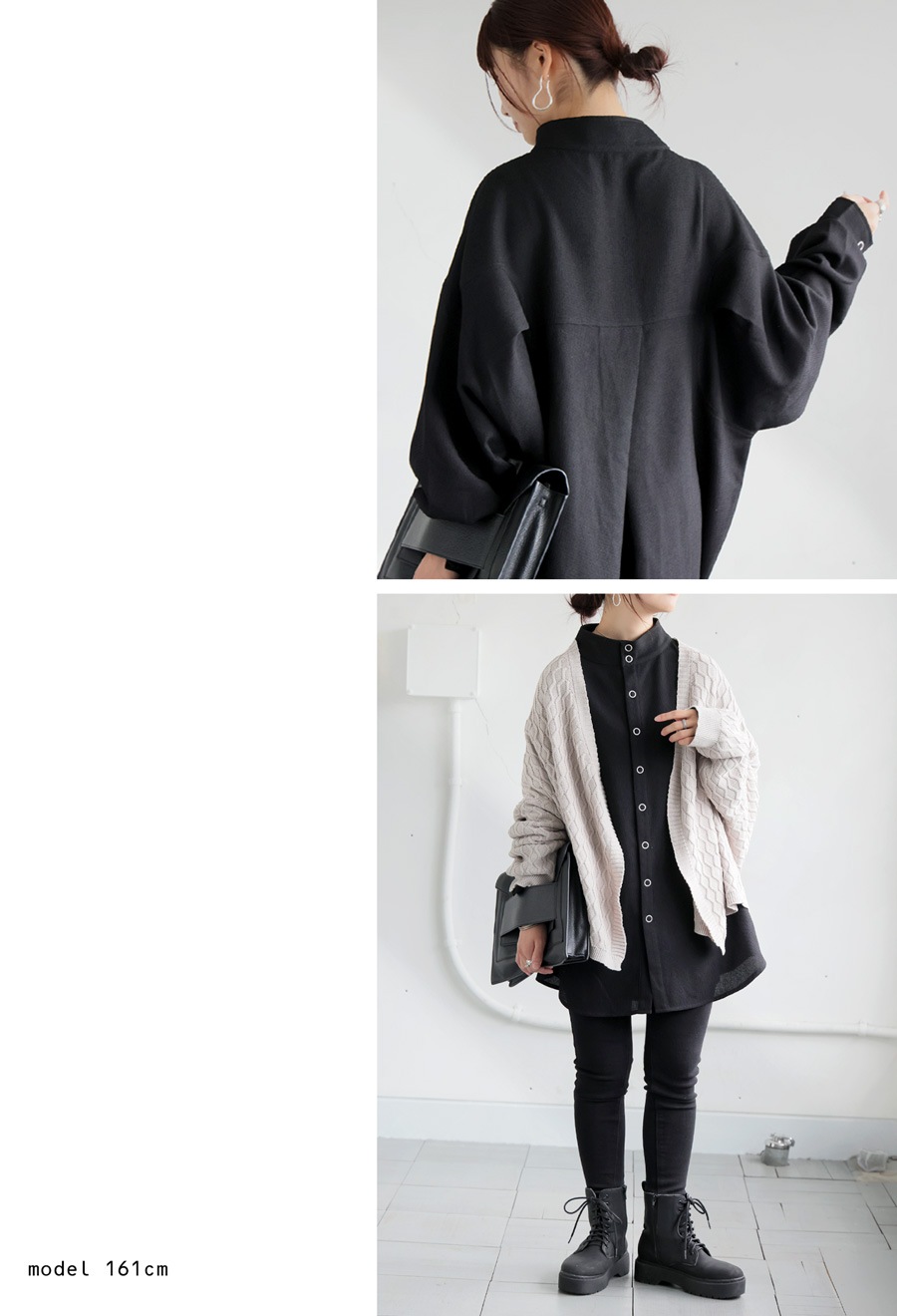 再入荷予定有!スタンドカラー シャツ レディース トップス 長袖 送料