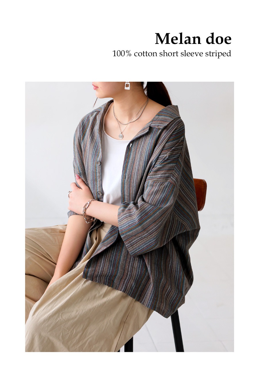 A.P.C. コットンシルク混　ストライプシャツ　S ブラウン系　秋冬レイヤード 楽天市場】A.P.C. (アーペーセー)（シャツ・ブラウス｜トップス