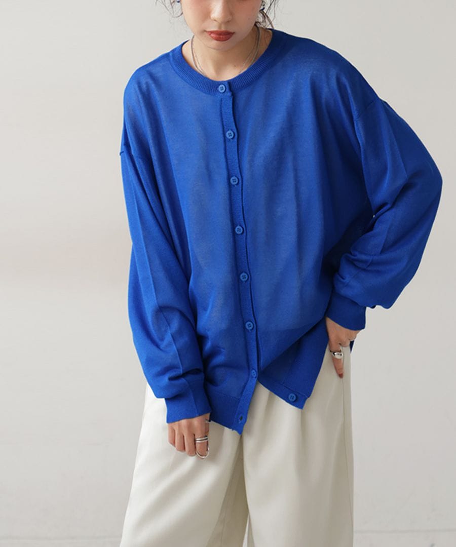 再入荷予定有!シアーカーディガン カーディガン レディース