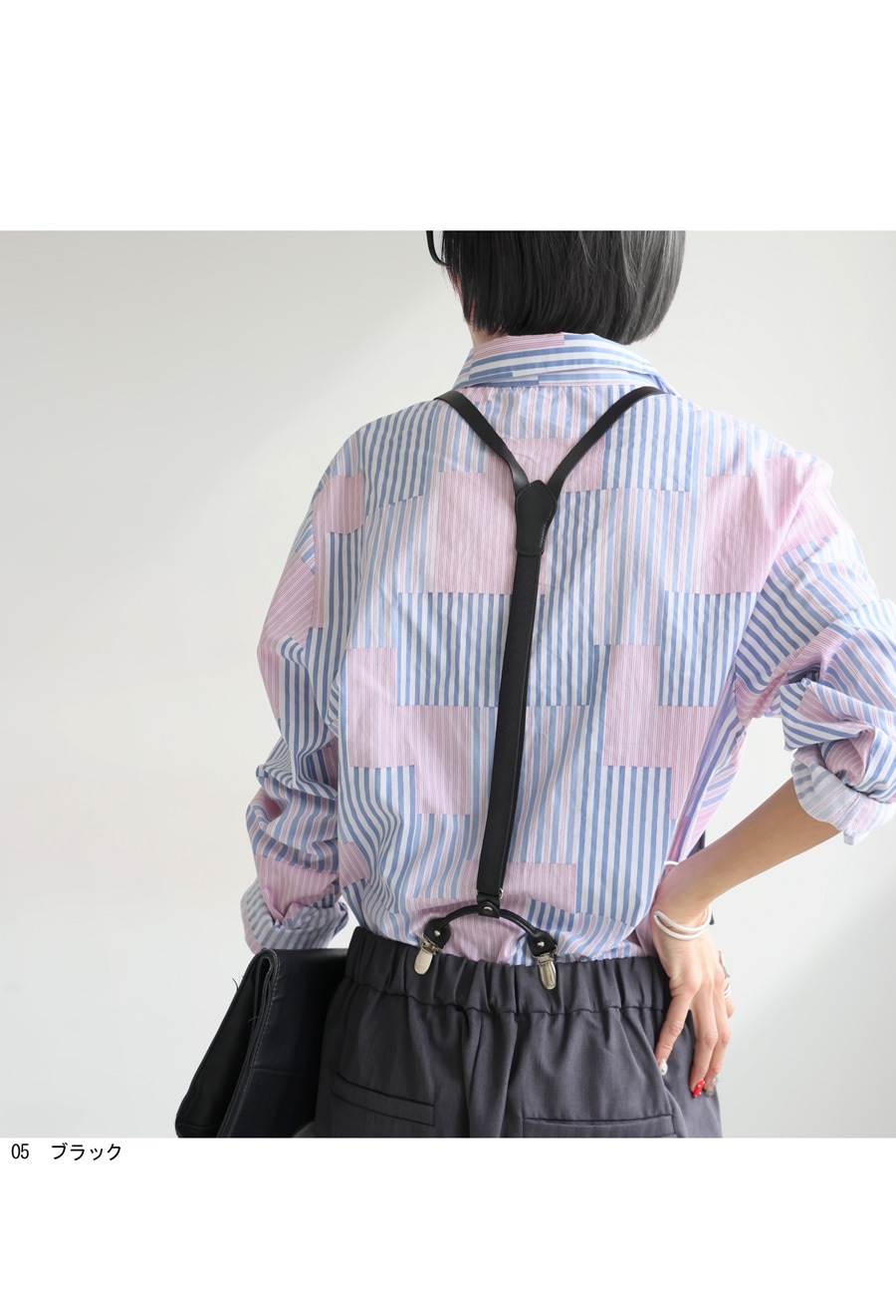 本革サスペンダー サスペンダー レディース 本革 牛革・(100)メール便