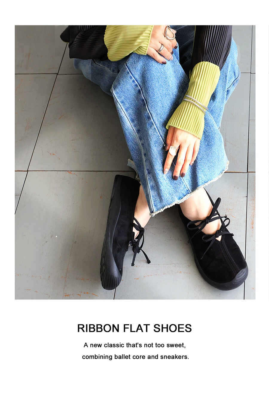 再入荷予定有!スエード調 バレエシューズ リボン レディース 靴 送料