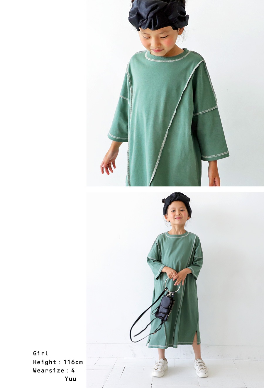 Tシャツワンピース ワンピース キッズ 子供服 綿100・(100