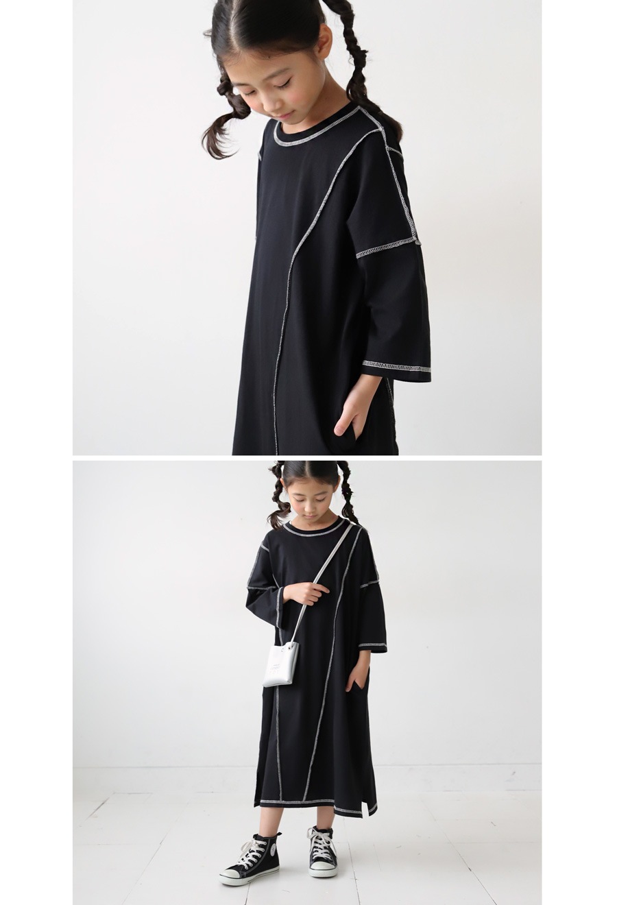 Tシャツワンピース ワンピース キッズ 子供服 綿100・(100