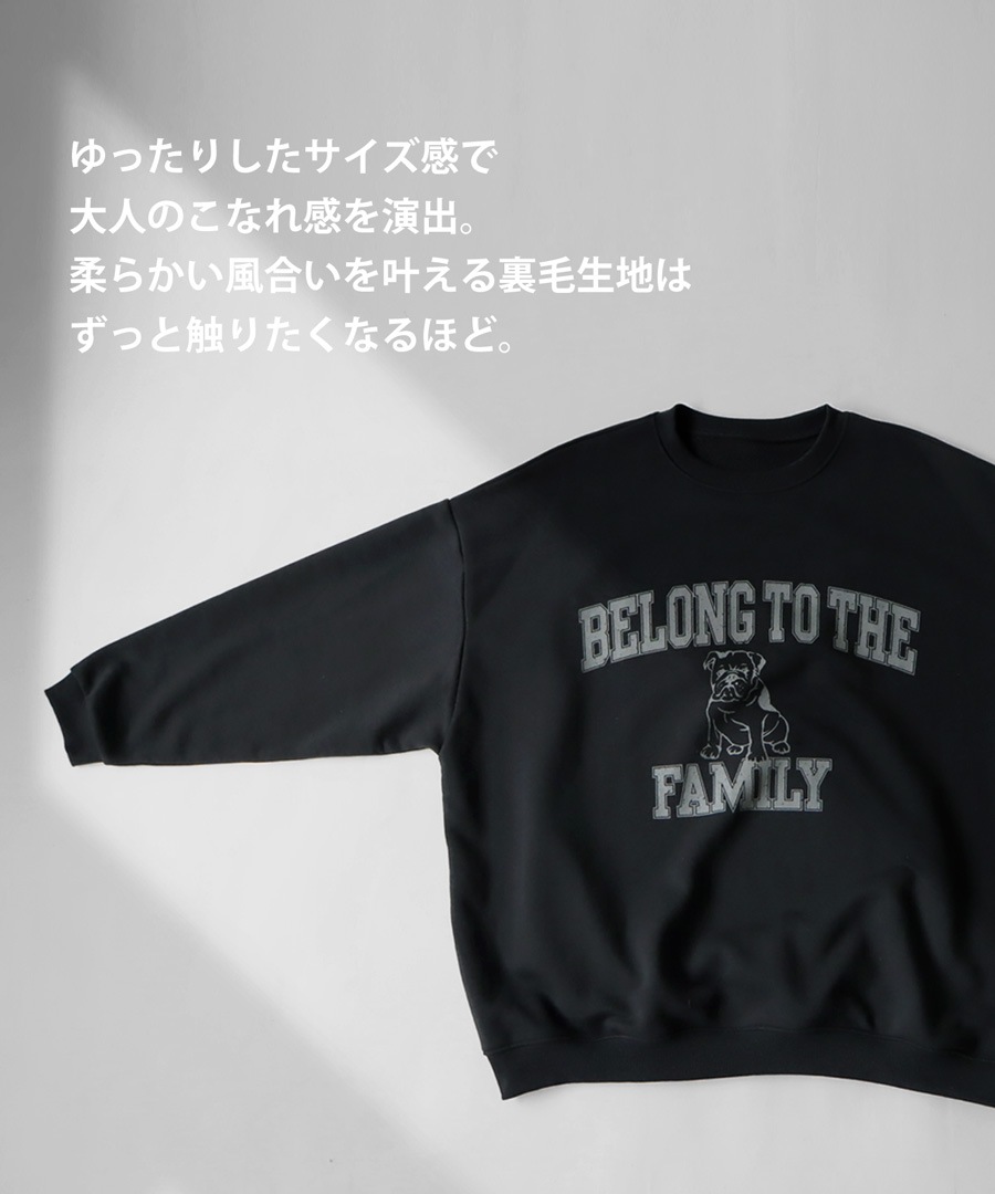 ブルドッグロゴ 裏毛プルオーバー レディース トレーナー・再販
