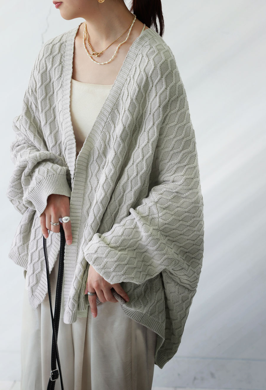 アラン柄 ニットカーディガン レディース トップス 送料無料・メール便 アラン柄 ニットカーディガン レディース トップス 送料無料・メール便