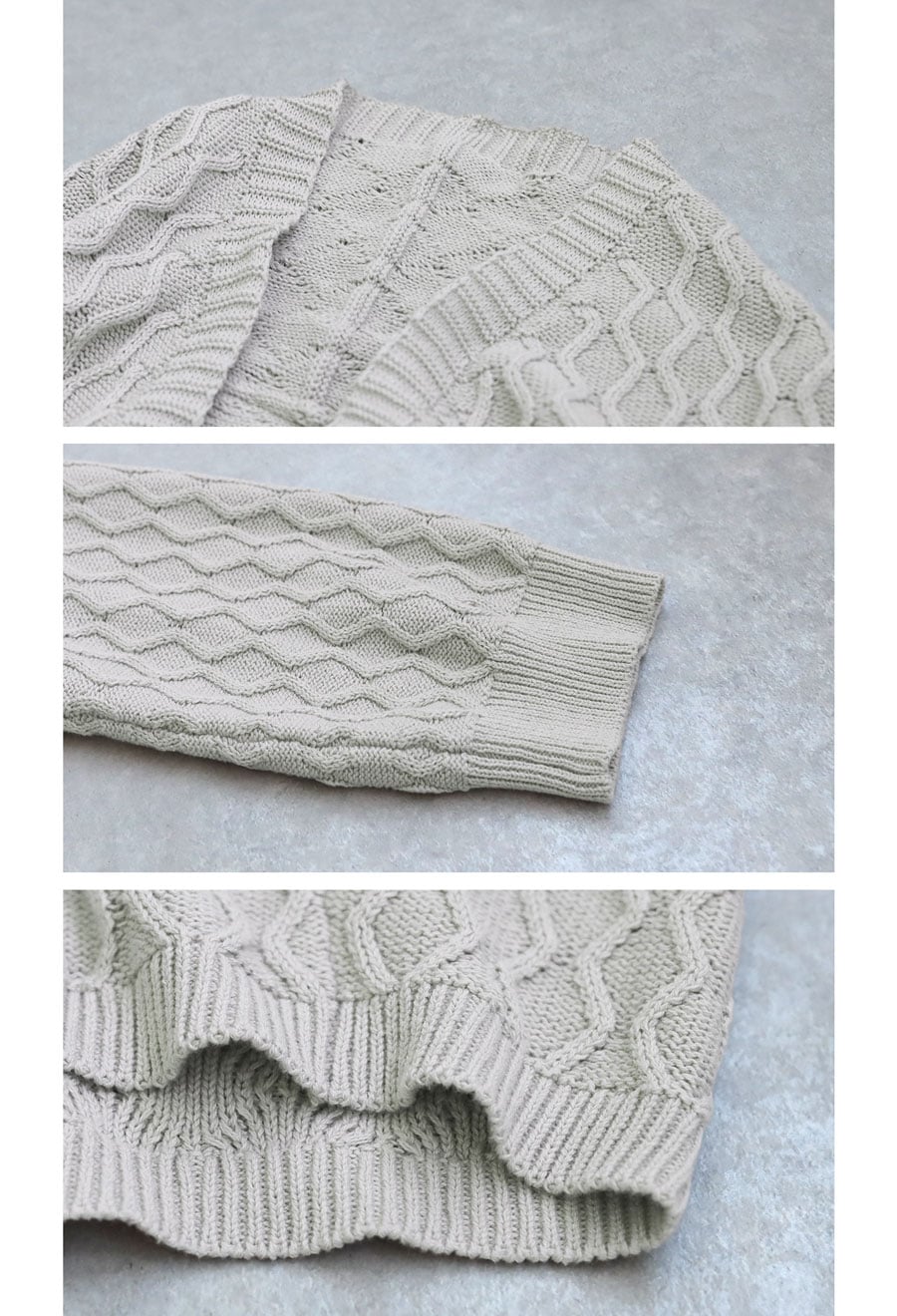 アラン柄 ニットカーディガン レディース トップス 送料無料・メール便