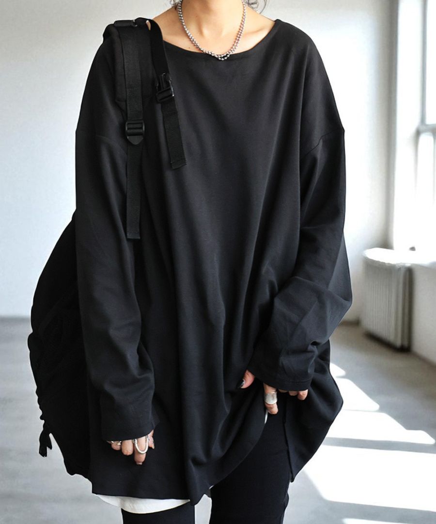 特別送料無料 密肌 ロンT カットソー レディース 綿100 長袖・(500