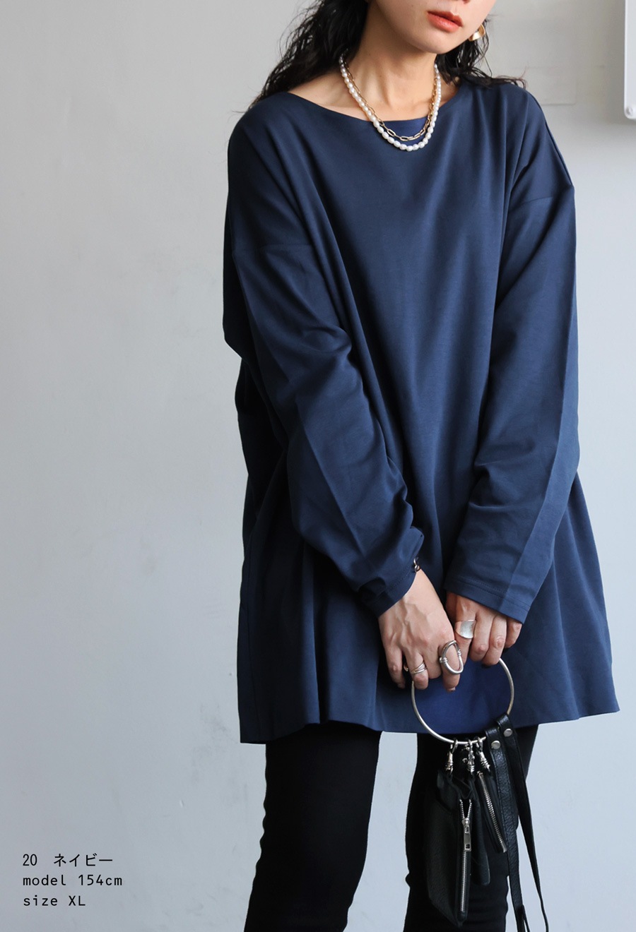 LGB ルグランブルー　綿アンゴラ　ロングカットソー L.G.B. L.G.B ルグランブルー Tシャツ 半袖 Vネック カットソー メンズ