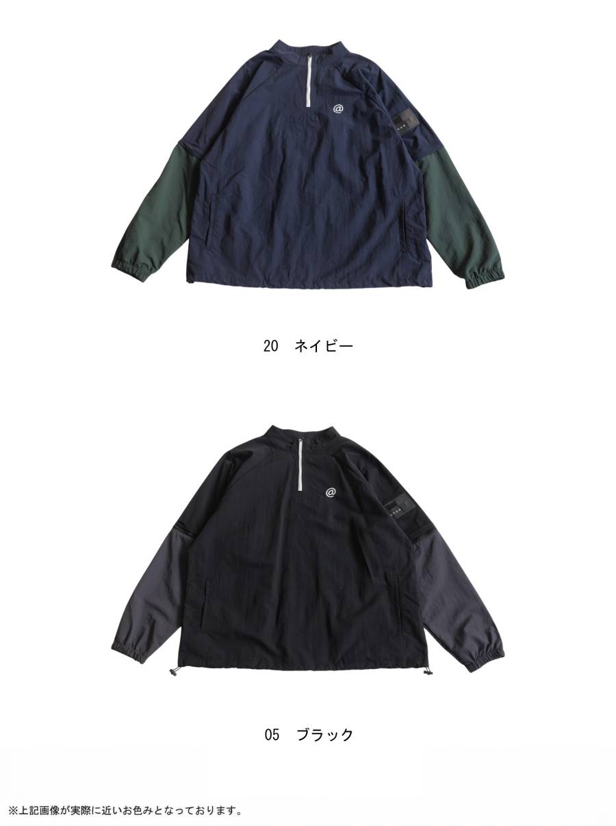 ANTIQUA GOLF×STCH トップス メンズ 2WAY 配色 ハーフジップ 長袖 半袖
