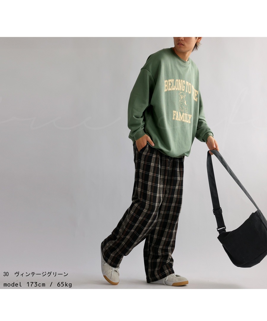 ブルドッグロゴ 裏毛プルオーバー メンズ トレーナー・再販。メール便
