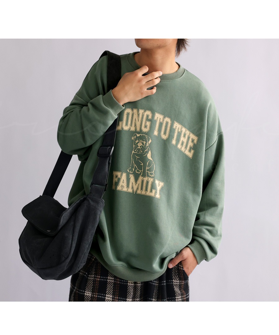 レオナールプルオーバー ブルドッグロゴ 裏毛プルオーバー メンズ トレーナー・再販