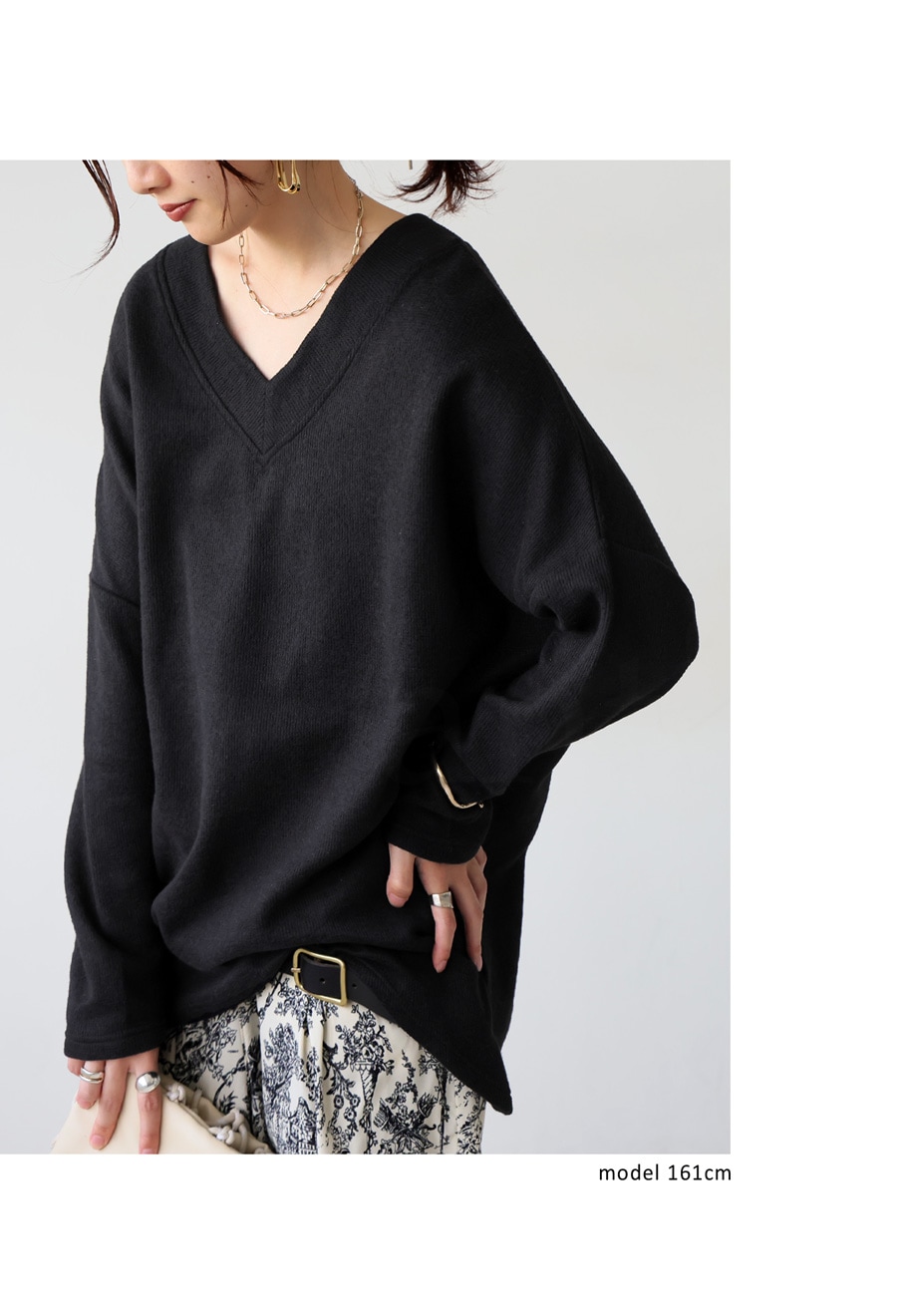 ニットソー トップス レディース ニット Vネック 送料無料・(500