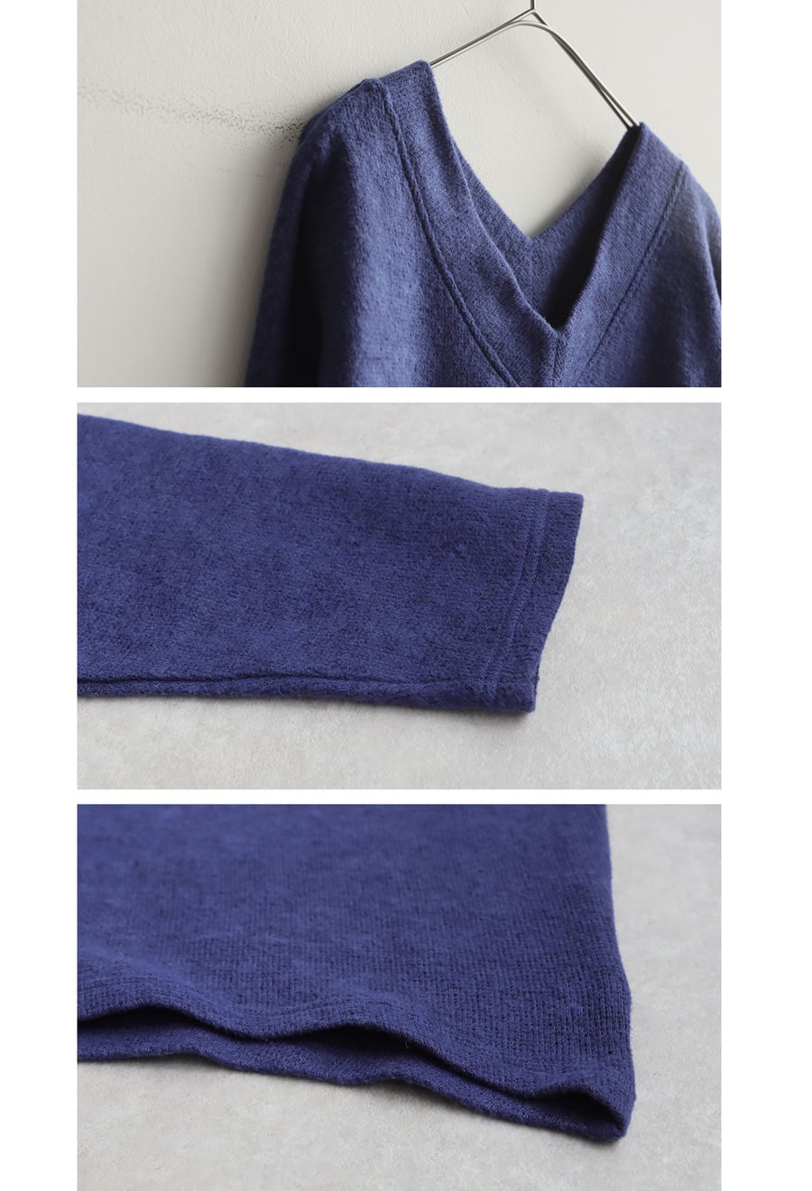 発売記念1000円OFF☆14日10時迄 シュッと美 Vネック ニットソー