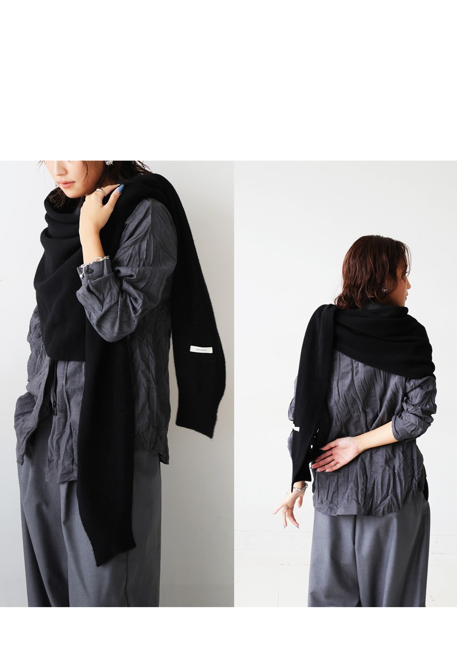 変形デザイン ストール レディース マフラー 羽織り 送料無料