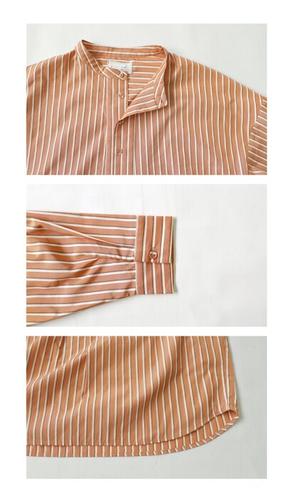 ストライプ柄 プルオーバーシャツ レディース 長袖 送料無料