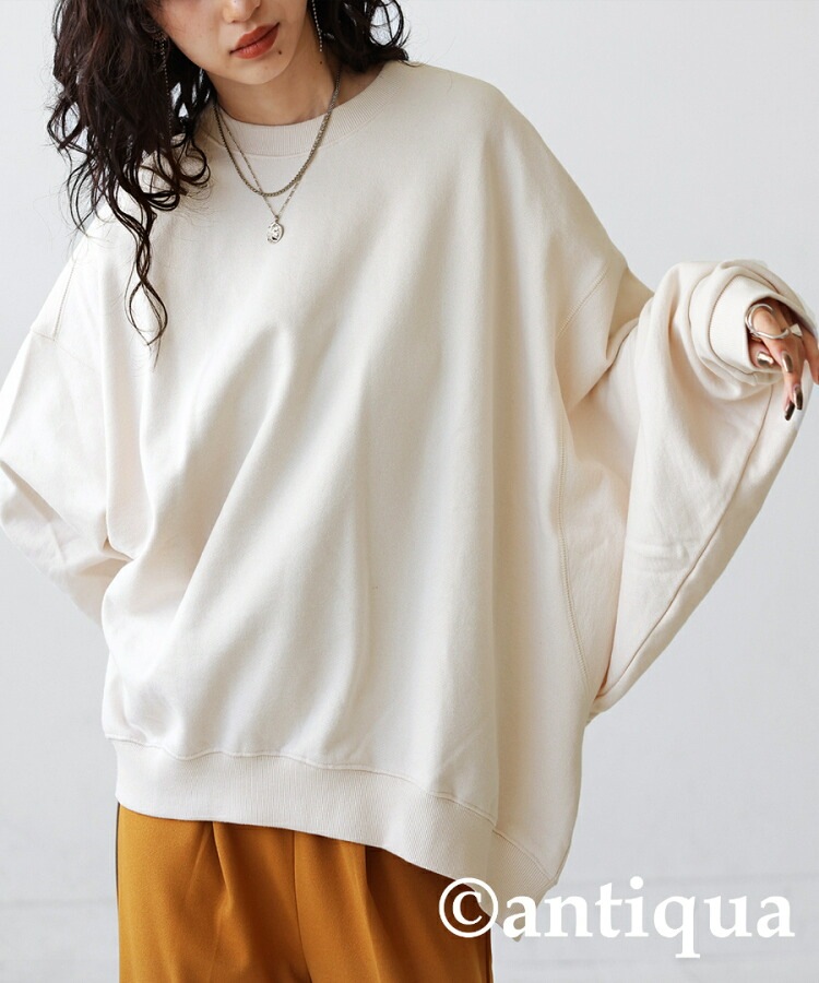 再入荷予定有!裏毛プルオーバー トレーナー レディース トップス 綿100