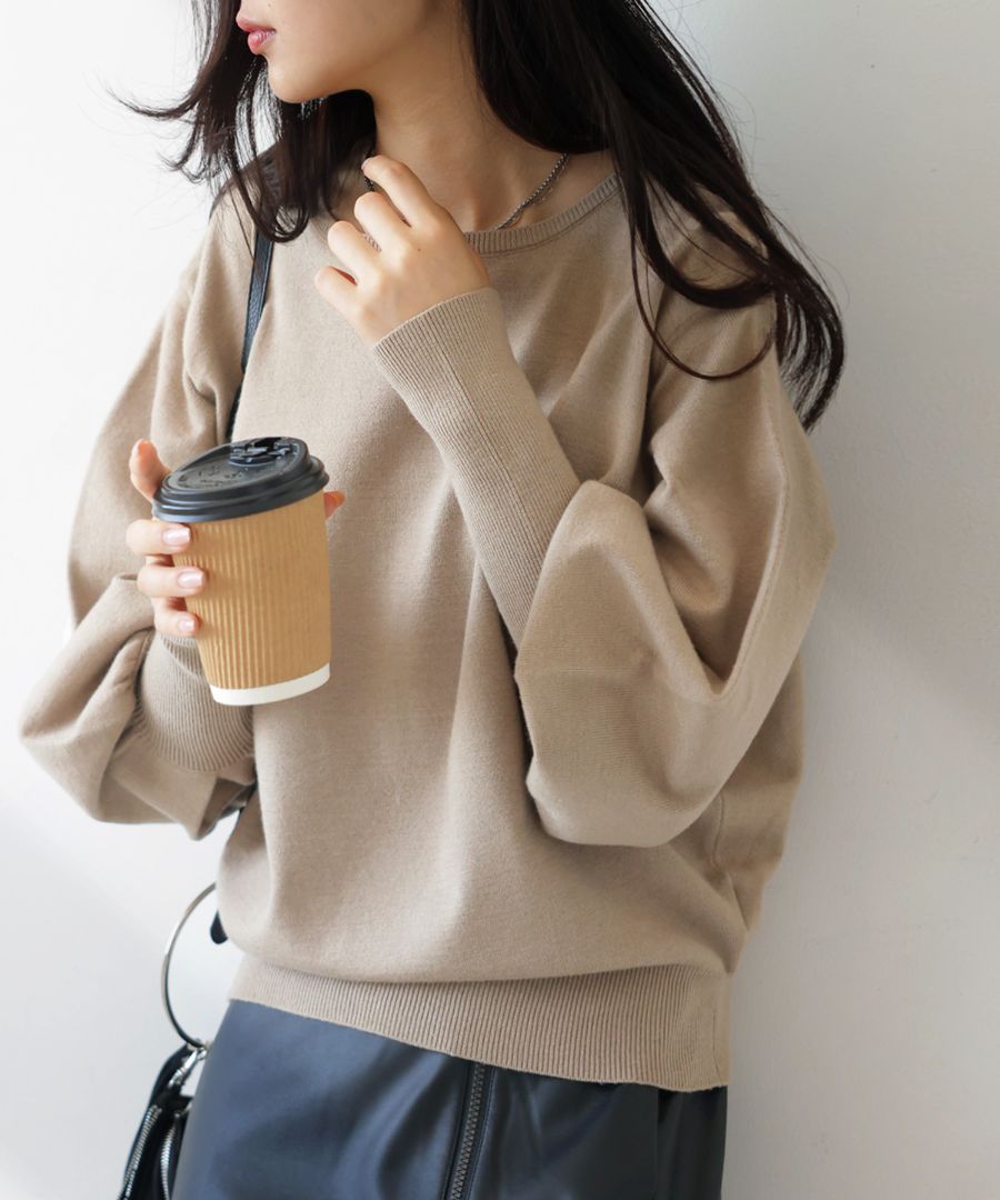 お値下げ不可です★新品★PRIORITY（Mal.購入★和紙シアーニット★38 シアーニットトップス（ニット/セーター）｜antiqua（アンティカ