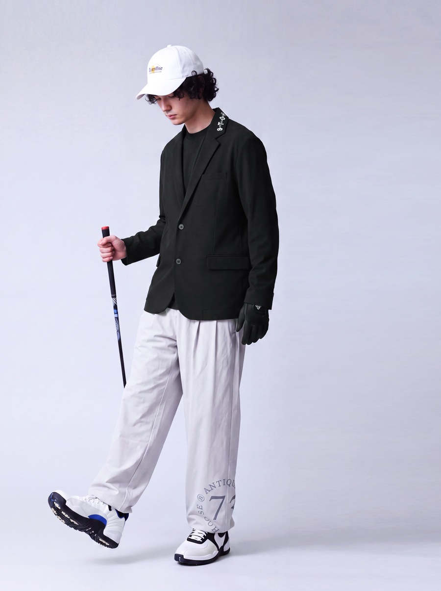 ANTIQUA GOLF×STCH ジャケット メンズ テーラードジャケット 長袖