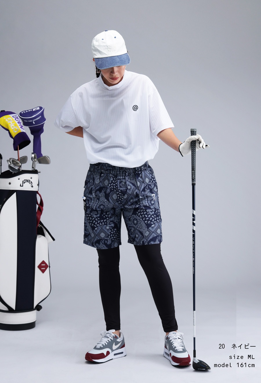 再入荷予定有!ANTIQUA GOLF×STCH ハーフパンツ レディース 送料