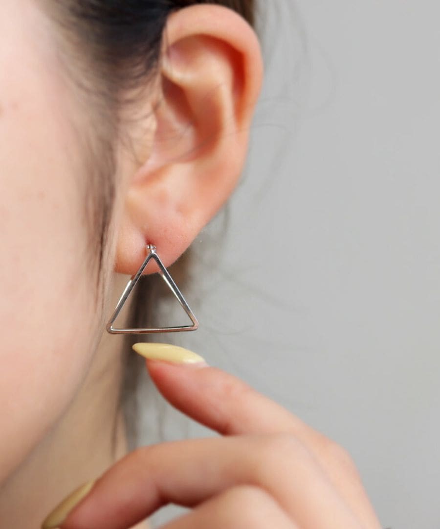アクセ送料無料 ピアス レディース トライアングル シンプル・(80