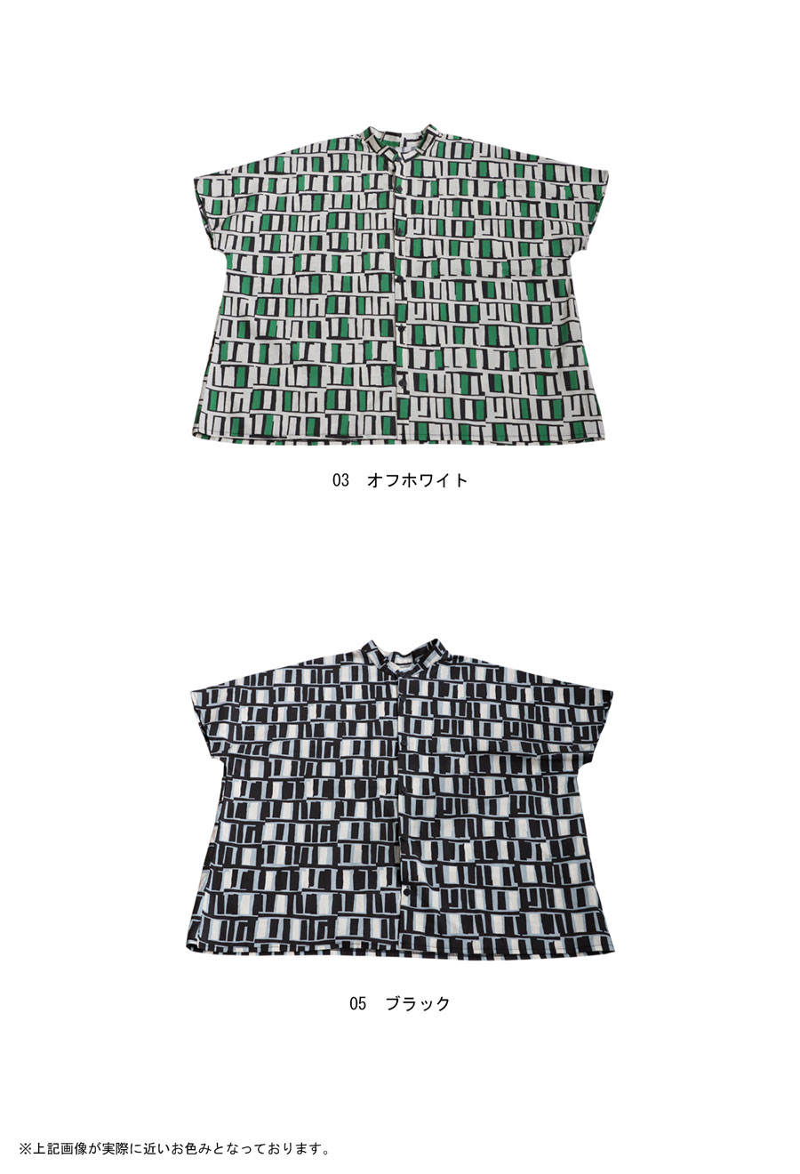 おふくページ アート柄シャツ メンズ 半袖 綿100% トップス 送料無料 ・再入荷 (80