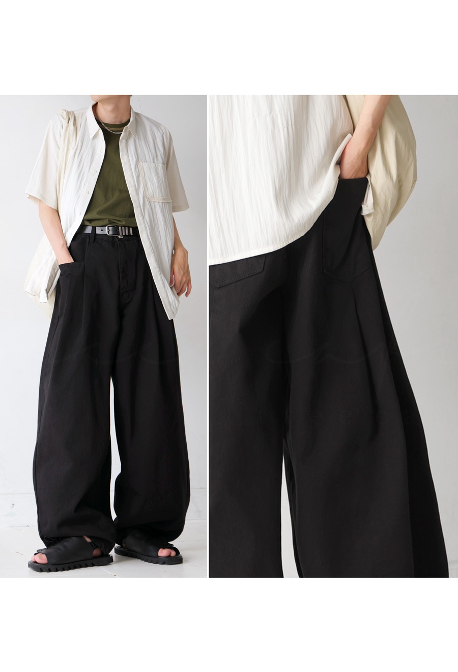 カーブパンツ メンズ ボトムス パンツ ドロスト 送料無料・7月23