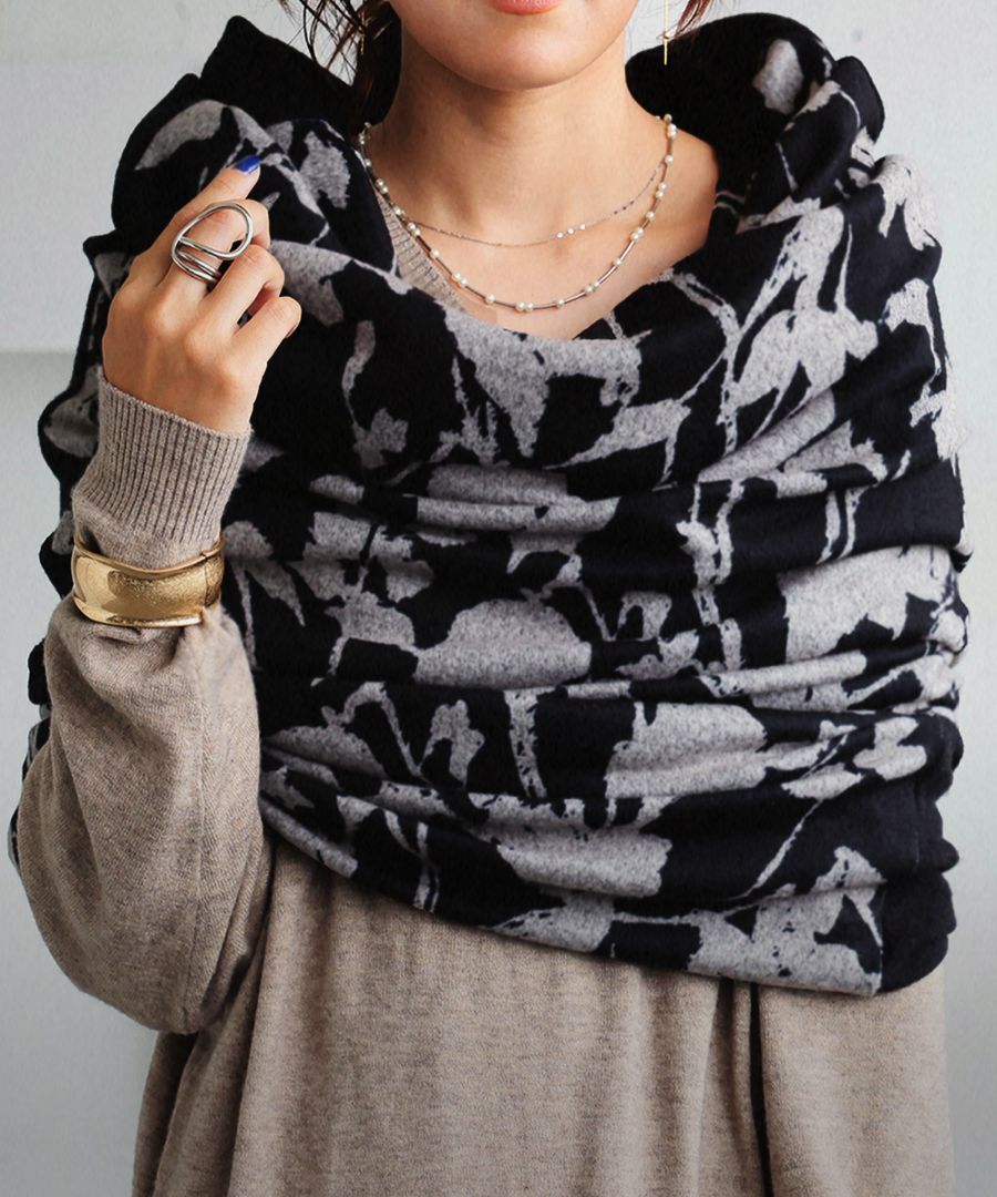 再入荷予定有!4WAYロングスヌード スヌード レディース 柄 送料無料