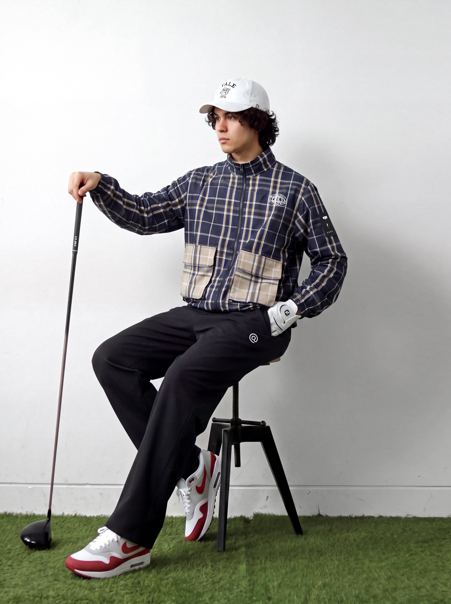 ANTIQUA GOLF×STCH パンツ レディース ゴルフパンツ ロング丈 ロゴ
