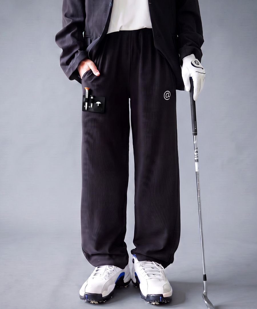 ANTIQUA GOLF×STCH パンツ レディース ゴルフパンツ ロング丈 ロゴ