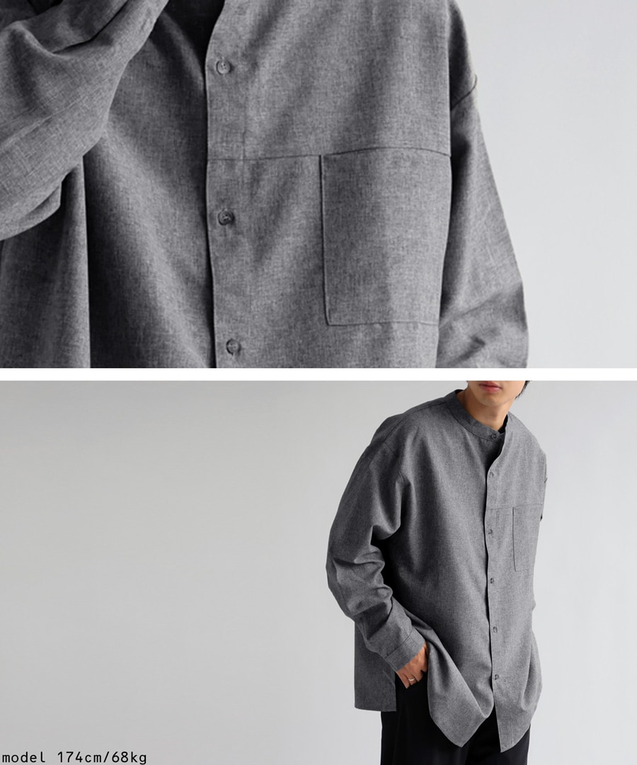 リネンライクシャツ シャツ メンズ トップス 長袖 送料無料