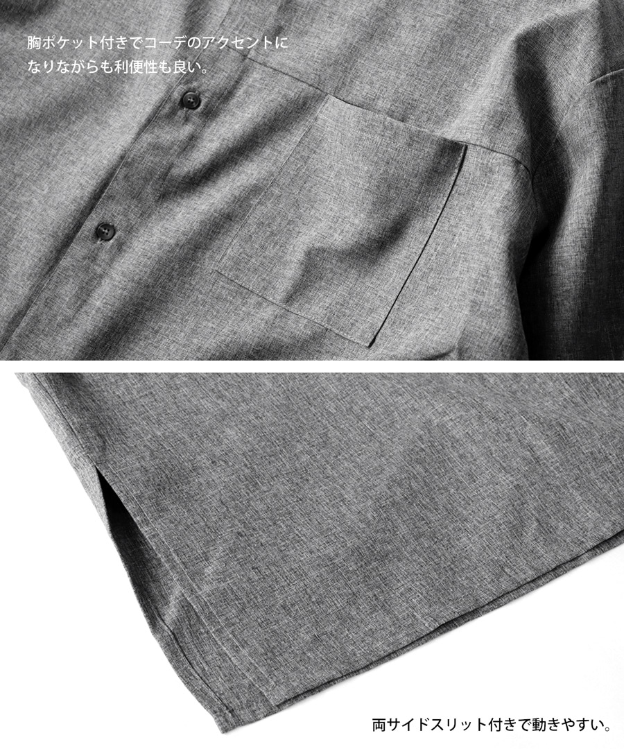 未使用　KLASICA　リネンシャツ　長袖　チャコールグレー 未使用 KLASICA リネンシャツ 長袖 チャコールグレー