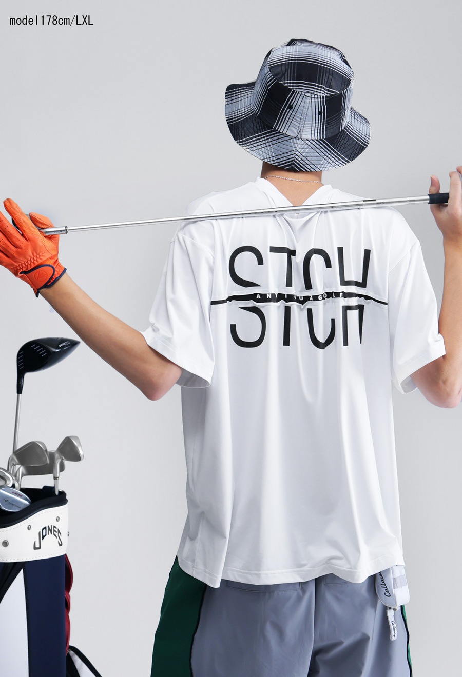 ANTIQUA GOLF×STCH Tシャツ メンズ 送料無料・(80)メール便可