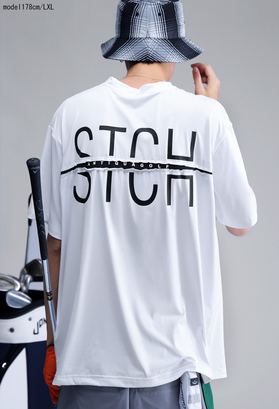 ANTIQUA GOLF×STCH Tシャツ メンズ 送料無料・(80)メール便可