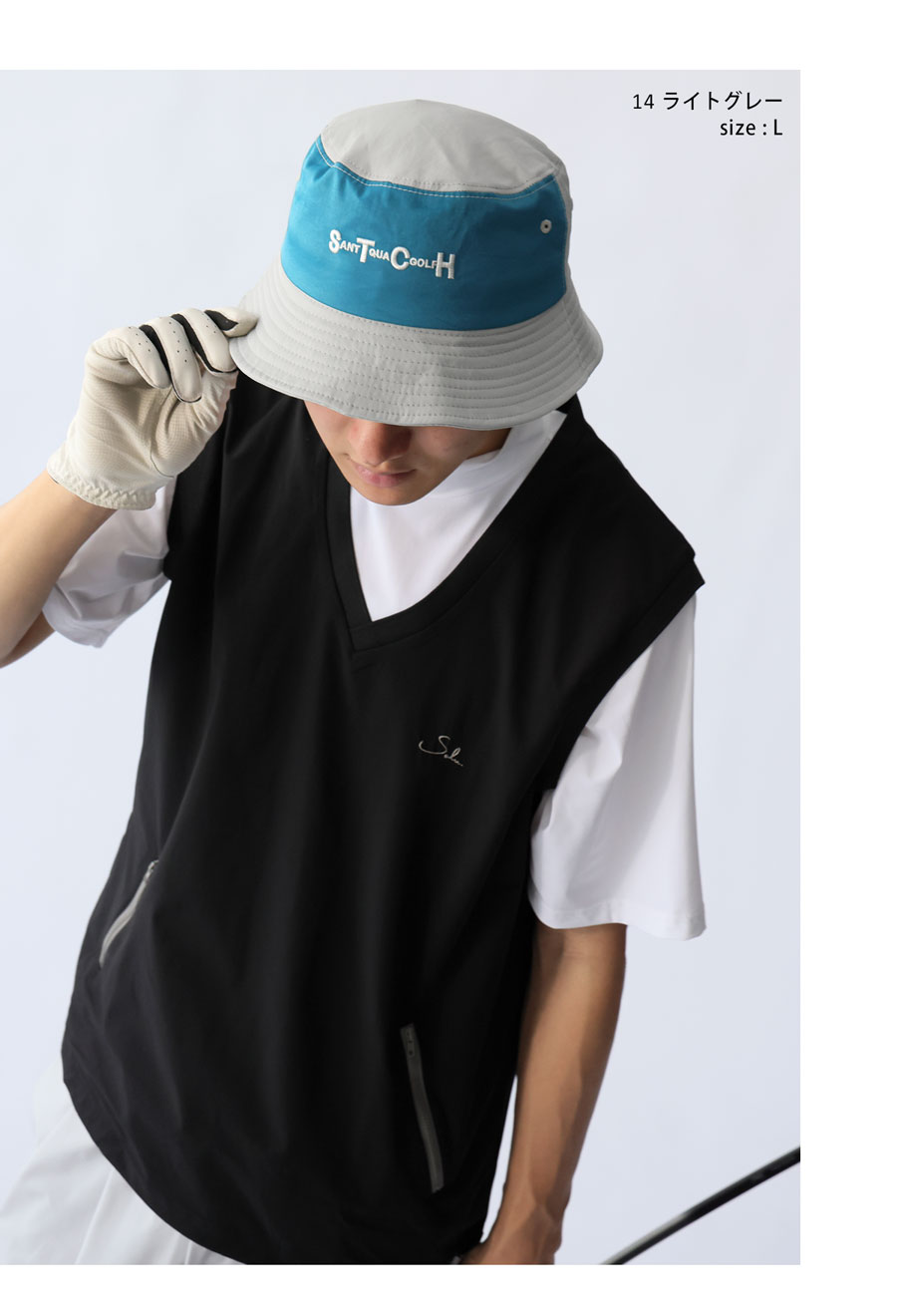 【数量限定】 ANTIQUA GOLF×STCH バケットハット 送料無料・6月23日0時～発売 帽子
